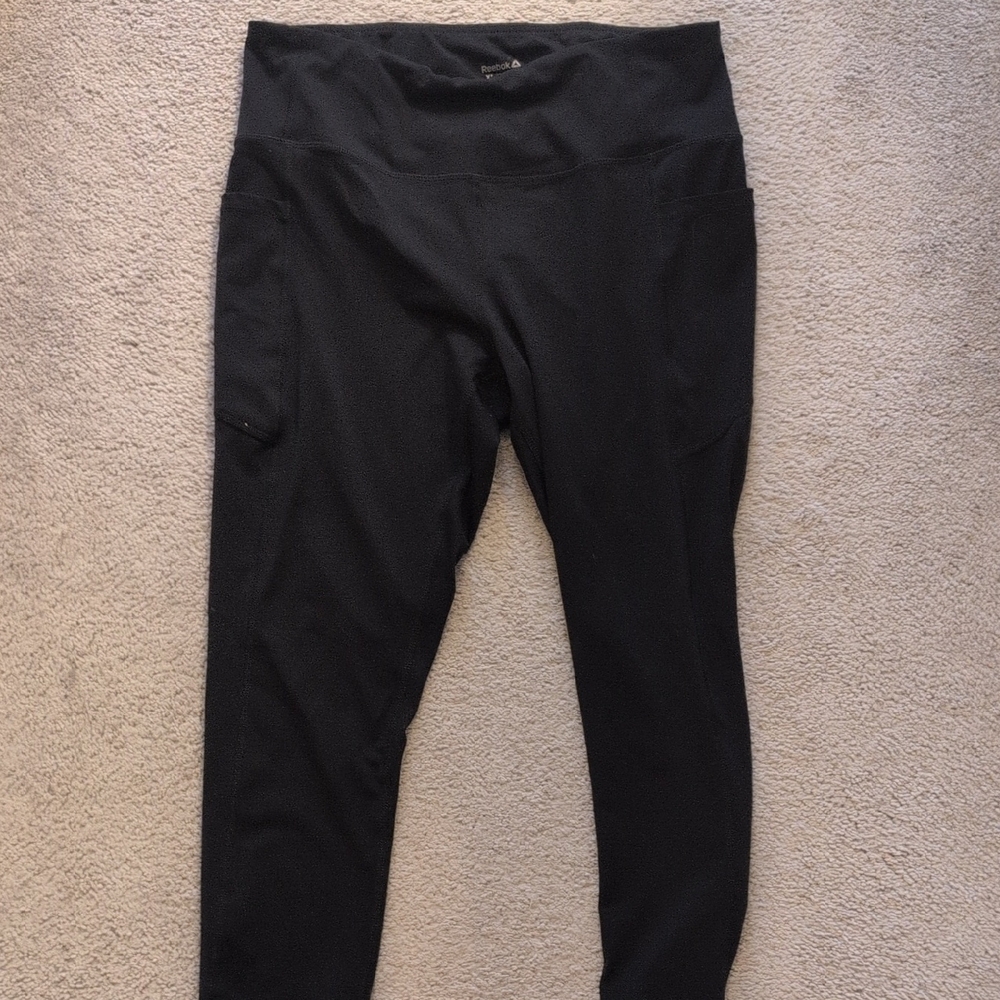 Reebok Black Activewear Top with Inner Size Label